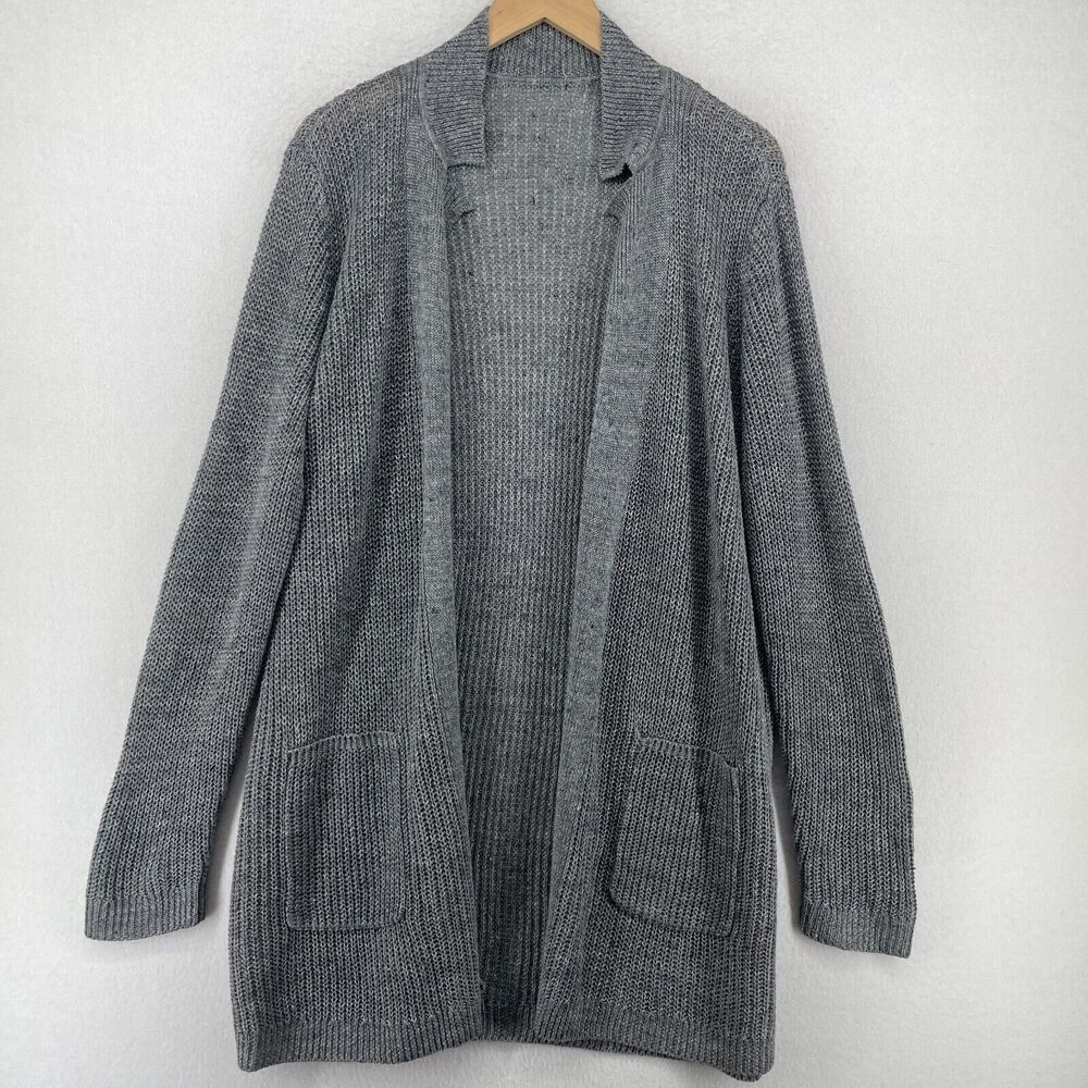 Eileen Fisher Gray Open Front Cardigan